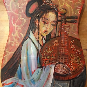 Woman Playing Pipa