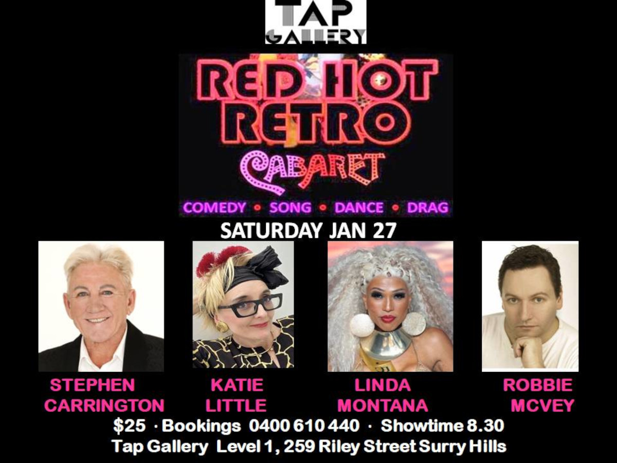 Red Hot Retro Cabaret 27 January 2024 - TAP Gallery