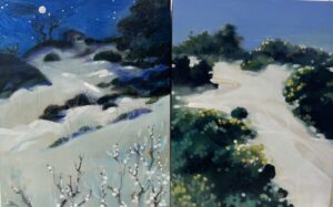 {Pyrmont Art Prize 2024 - Sumei Chew - Landscape Diptych - Dusk & Twilight - Tap Gallery
