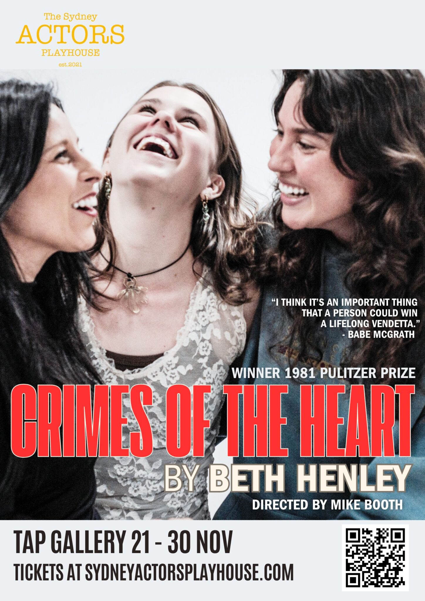Crimes of the Heart by Beth Henley - Tap Gallery